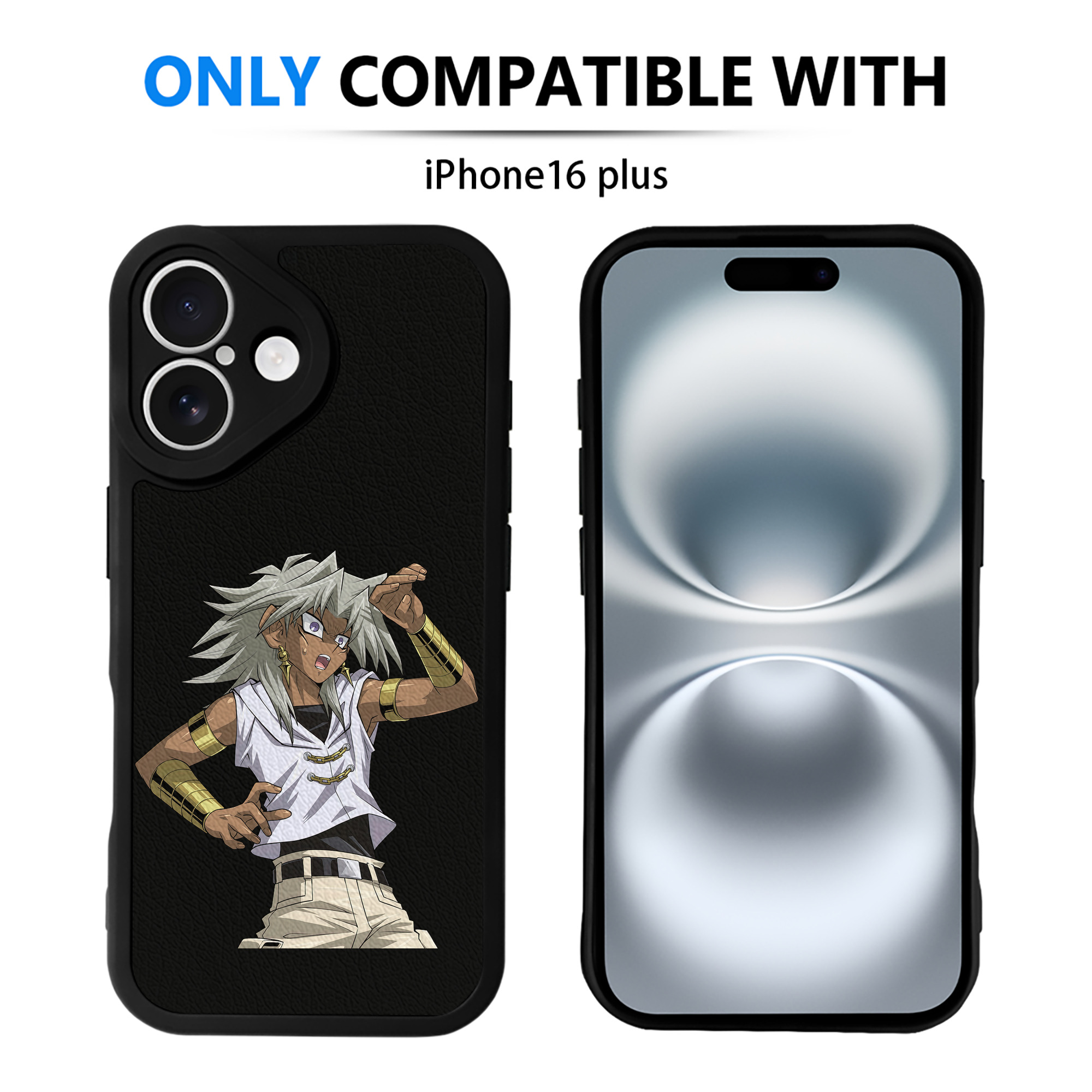 （画像用） 遊☆戯☆王 Yu-Gi-Oh! 【iPhone 16シリーズ対応】シリコンスマホケース（レザー調） 材質：シリコン
